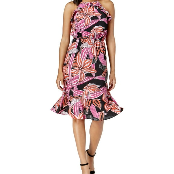 Maison Jules Womens Printed A-Line Dress