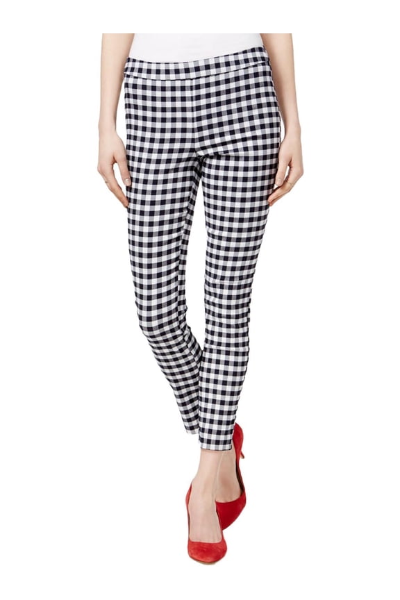 Womens Printed Flat Front Casual Pants