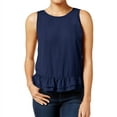 thumbnail image 1 of Maison Jules Womens Ruffled Hem Tank Top, 1 of 2