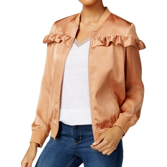 Maison Jules Womens Ruffled Jacket