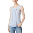 thumbnail image 1 of Maison Jules Womens Ruffled Knit Blouse, 1 of 1