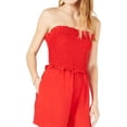 thumbnail image 1 of Maison Jules Womens Smocked Romper Jumpsuit, 1 of 2