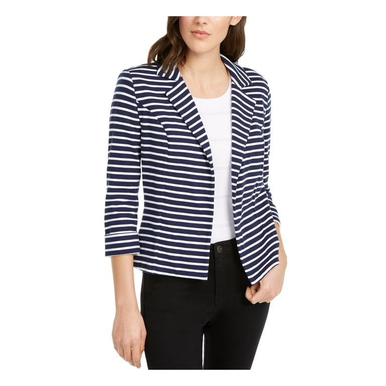 Maison Jules Womens Stripe Suit Separate Blazer Walmart