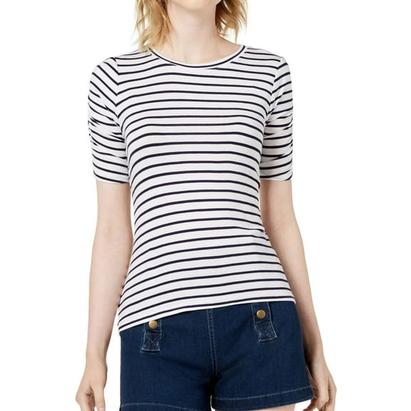 Maison Jules Womens Striped Basic T-Shirt