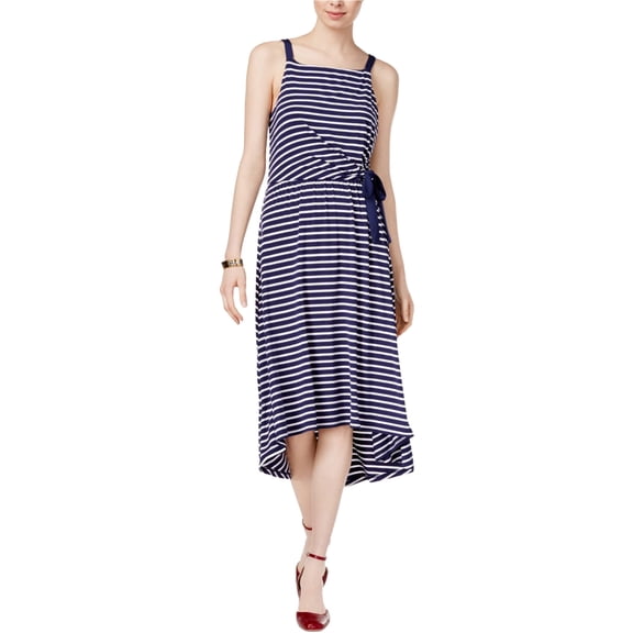Maison Jules Womens Striped High-Low Dress