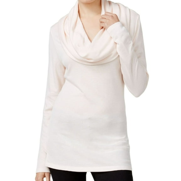 MAISON JULES Womens Pink Striped Long Sleeve Cowl Neck Top  Size: L