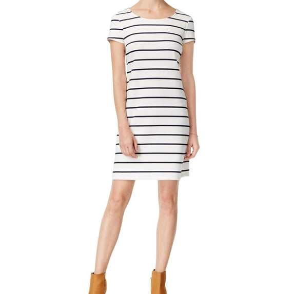Maison Jules Womens Striped Shift Dress