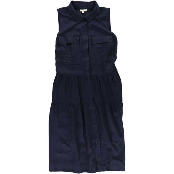 Maison Jules Womens Ulitiy Pocket Shirt Dress