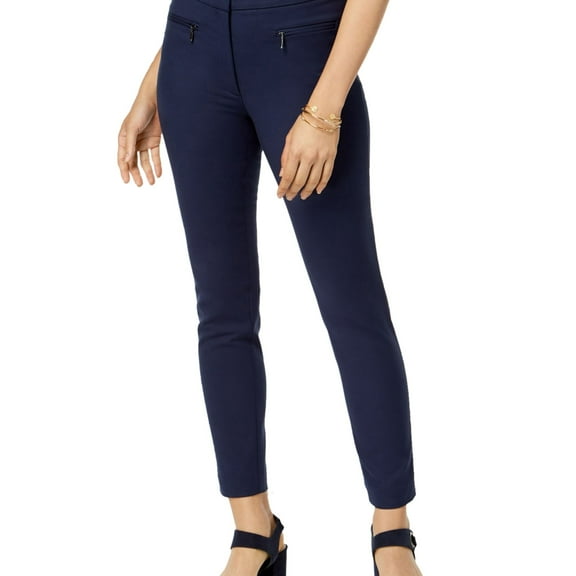 Maison Jules Womens Zip Pocket Casual Trouser Pants