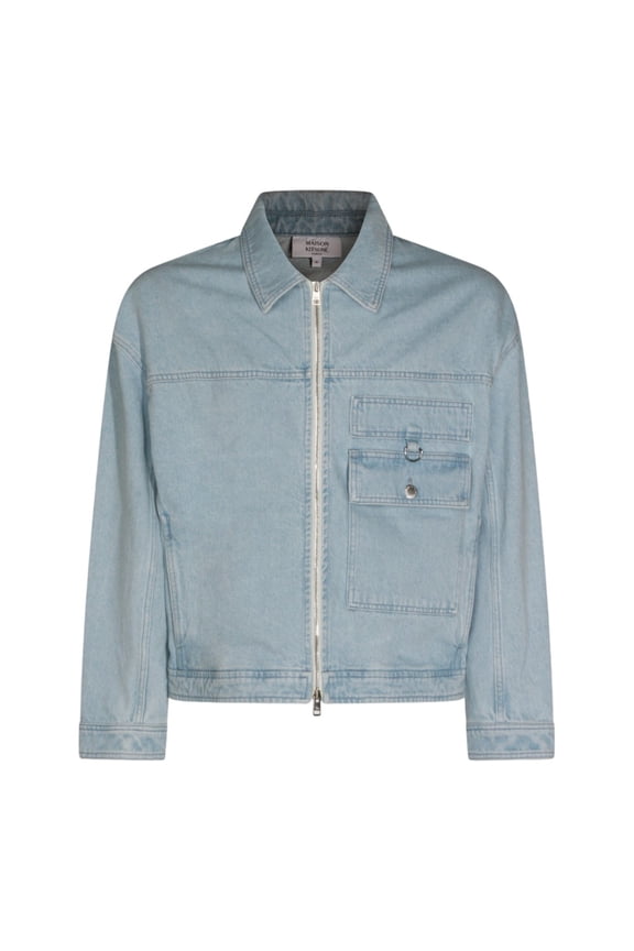 é Light Denim Jacket With Flap Pocket And Button Cuffs (Men's)