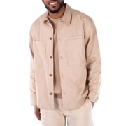 Maison Kitsun  Mens Beige Overshirt With Pockets In Cotton Neutrals Sizes standard S-7XL
