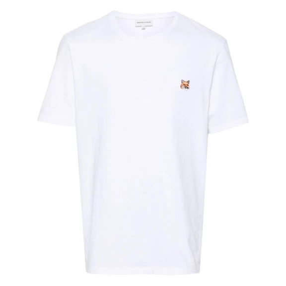Maison Kitsune Fox Head Patch Cotton T-Shirt, Size X-Small