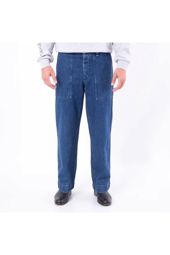Profile Fox Embroidered Workwear Jeans, Size 33"