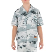 Maison Kitsune Seafoam Design Island-Print Shirt, Size Small