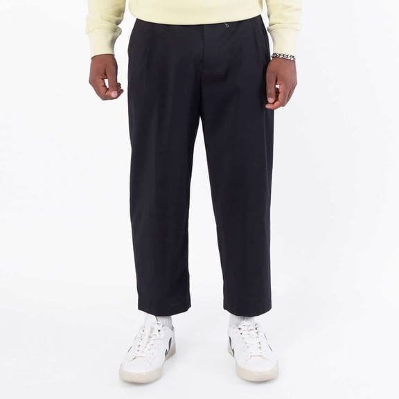 Maison Kitsune Tapered Pleated Wool Trousers, Brand Size 44 (Large)