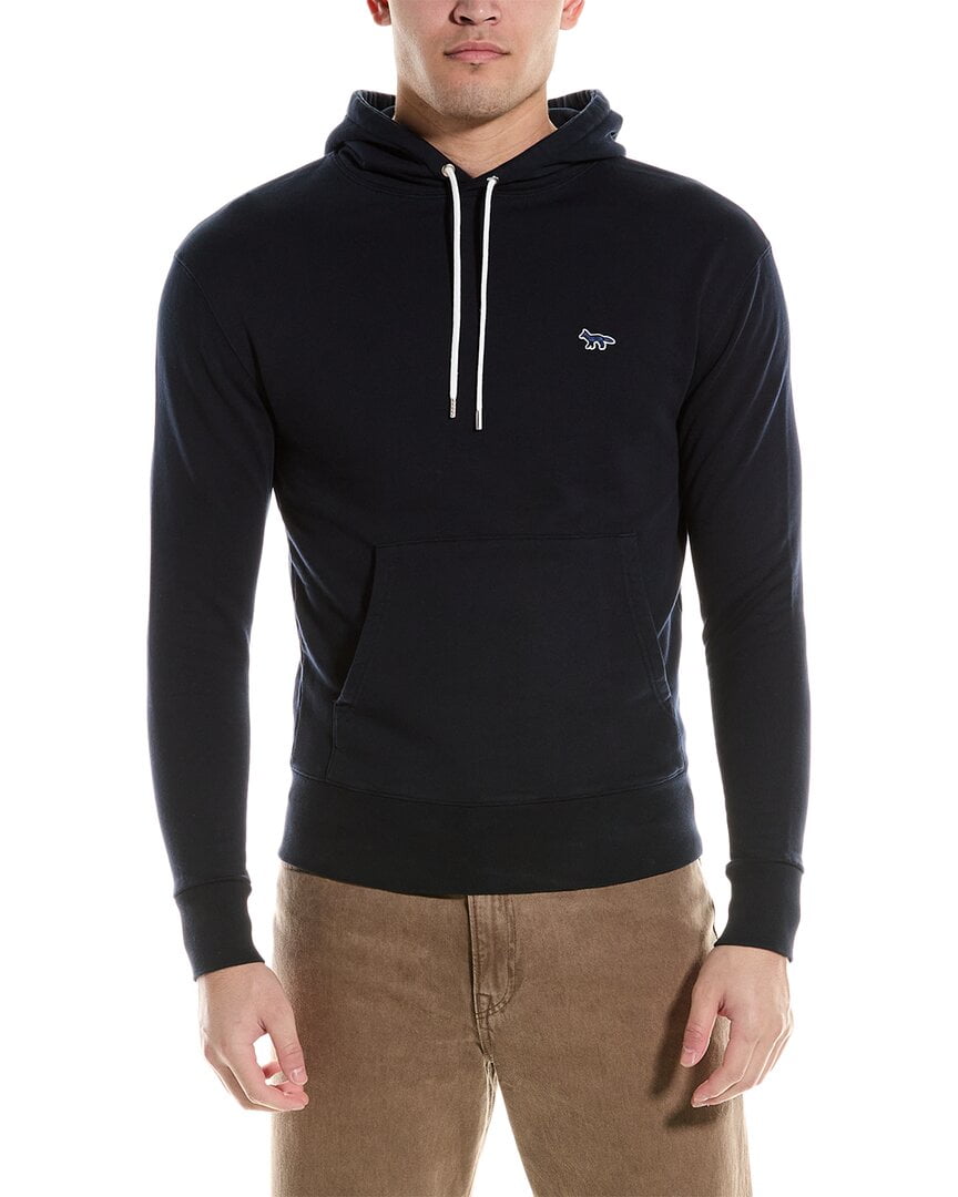 関税込★MAISON KITSUNE★Navy Fox Patch Classic Hoodie Black Maison Kitsune mens Fox Patch Classic Hoodie, XXS, Blue