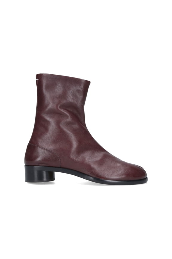 Ankle-High Split-Toe Brown Leather Boots Brown (Men's)