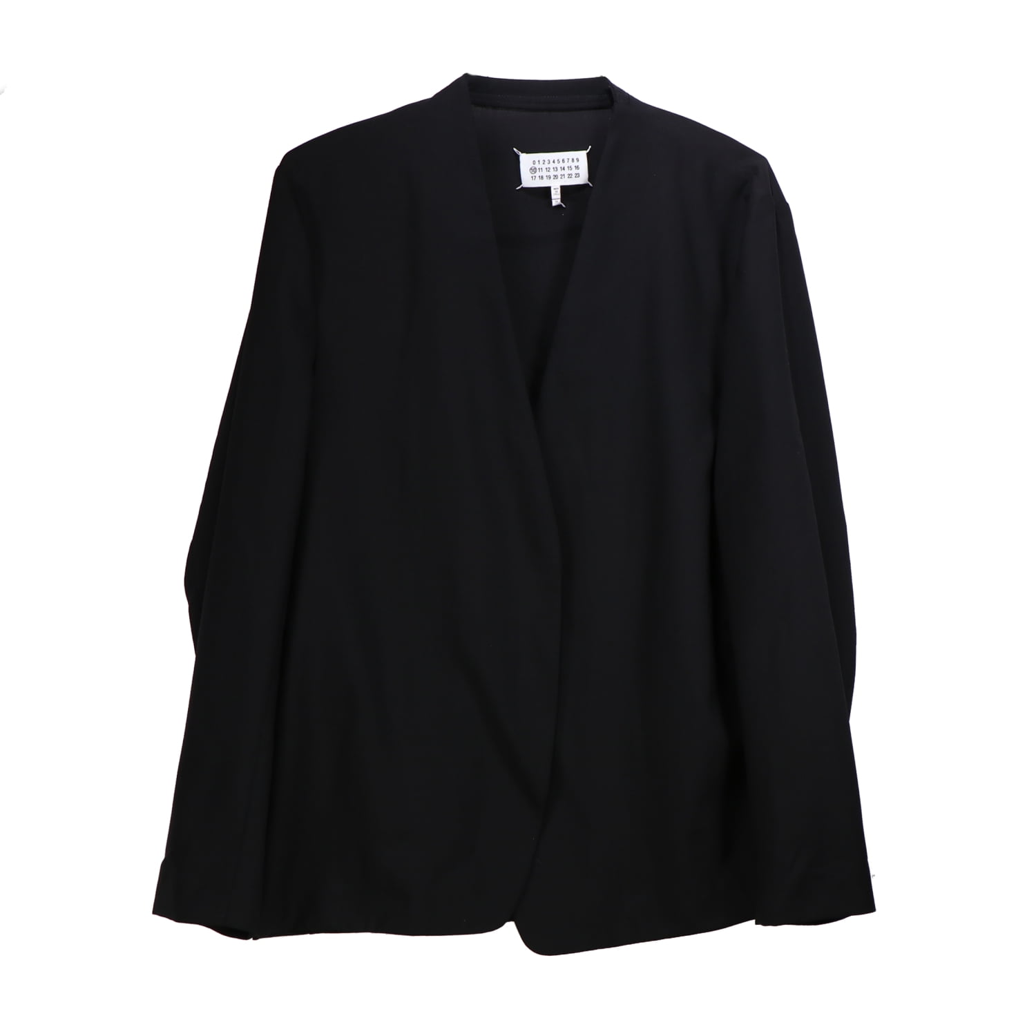Maison Margiela Men's Black Collarless Sport Coat Coats & Blazer