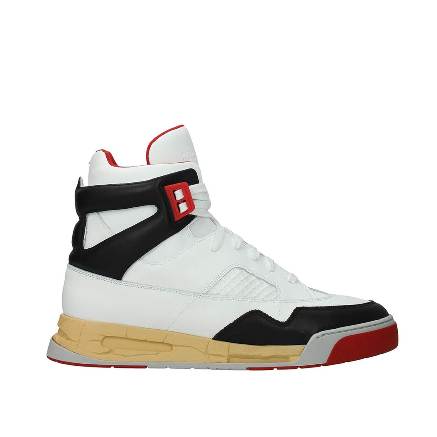 【送料&関税込】Maison Margiela Leather High-top Sneakers Maison Margiela Men's Deadstock Basket High Top Leather