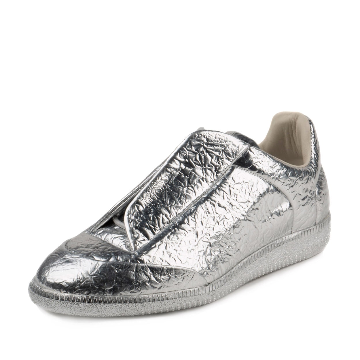 Maison Margiela Mens Future Low Metallic Silver S37WS0263 Maison Margiela Mens Future Low Metallic Silver S37WS0263
