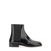 Maison Margiela Polished Leather Tabi Chelsea Boots Black Men's