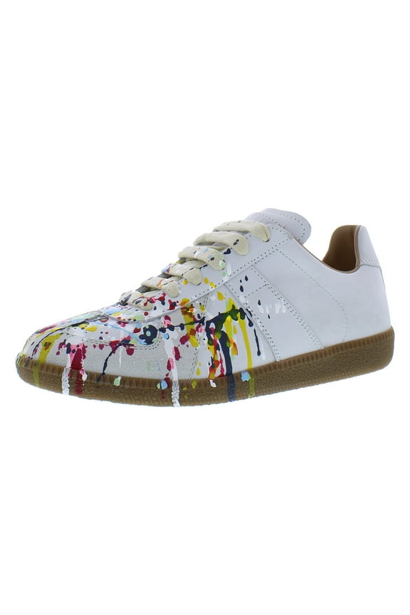 Replica Paint Splatter Womens Shoes Size 6, Color: White