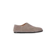 Maison Margiela Taupe Slip-On Tabi Suede Flats Neutrals Men's