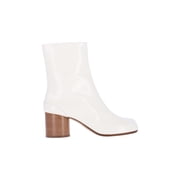 Maison Margiela White Nappa Leather Tabi Ankle Boots White Womens