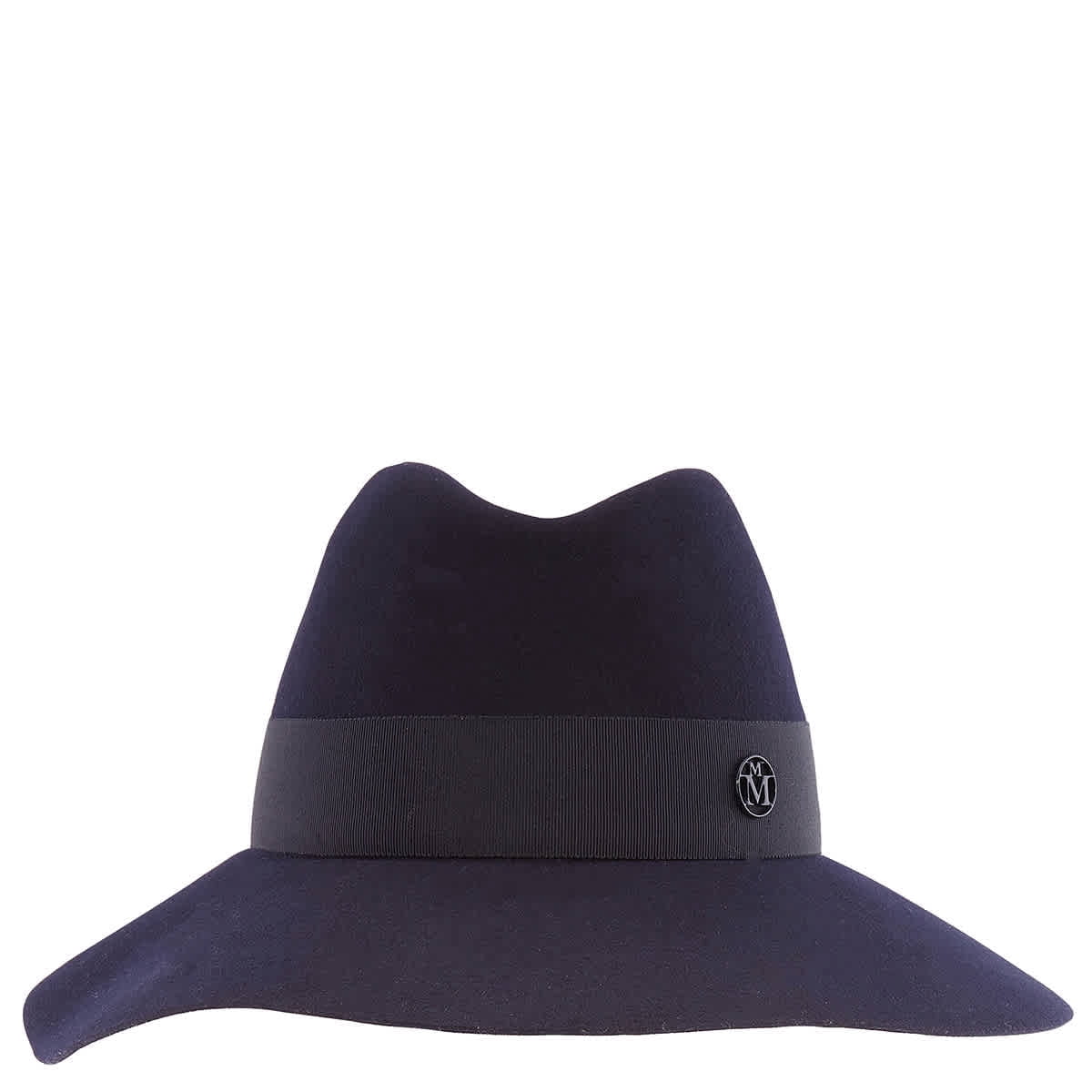 Maison Michel Ladies Navy Kate Wool Felt Fedora Hat, Size 