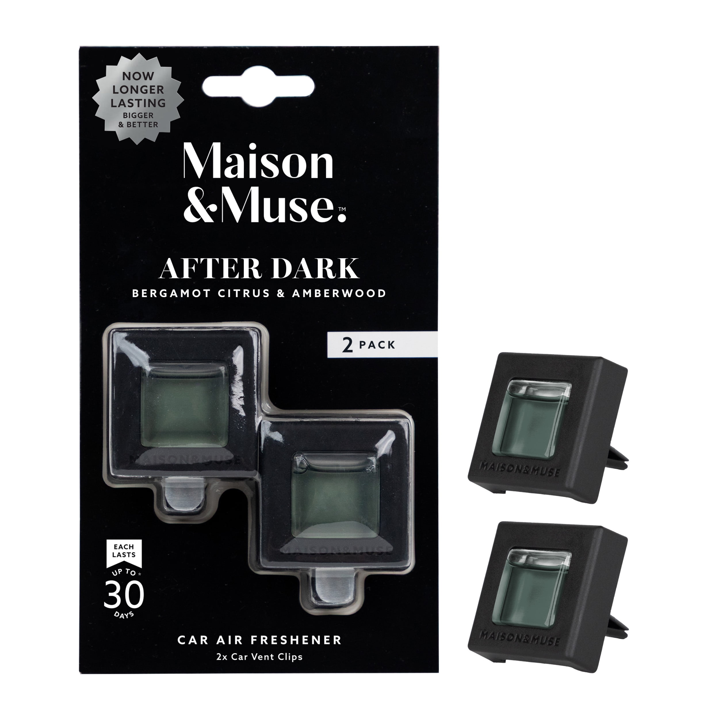 Maison & Muse Car Freshener Vent Clip, 2 Pack - Bergamot Citrus