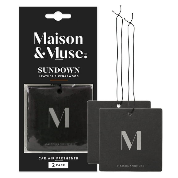 Maison&Muse Car Freshener 2 pack Leather & Cedarwood (Sundown)