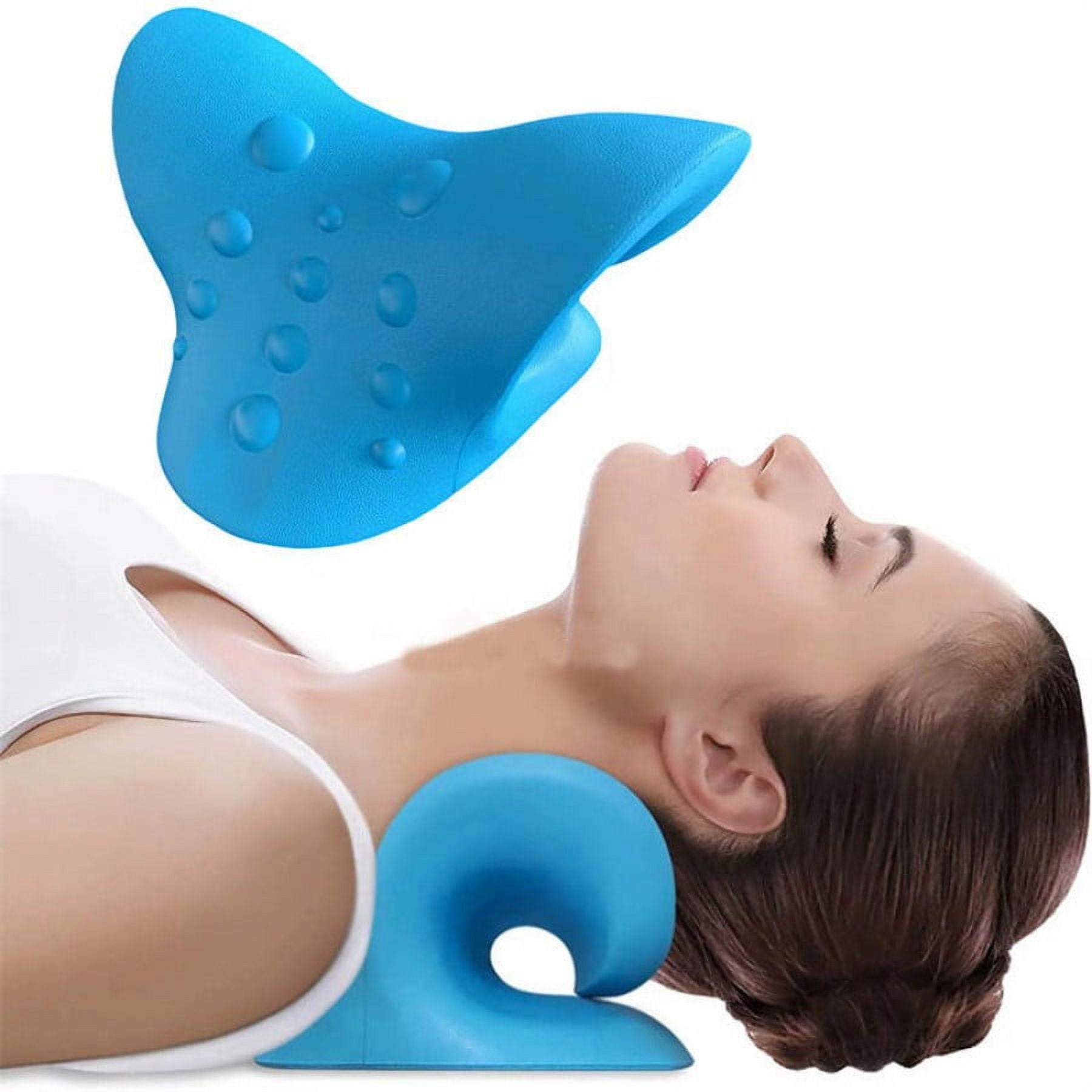 Real Relax® Neck Traction Device Massage Neck Pillows with Heat