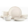 thumbnail image 1 of Maison Neuve Riverside 12-Piece Dinnerware Set for 4, Hand Crafted Plates and Bowls, White, 1 of 4