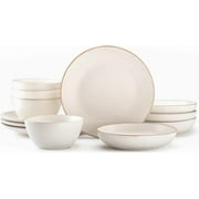Maison Neuve Riverside 12-Piece Ceramic Stoneware Dinnerware Set for 4