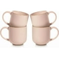 thumbnail image 1 of Maison Neuve Riverside Mini Stoneware Espresso Coffee Mugs, Set of 4, 3.3 fl oz, Pink, 1 of 6