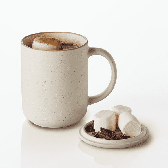 Maison Neuve Riverside 27 fl oz Mug with Lid-Coaster, Chic Matte Finish, Microwave & Dishwasher Safe