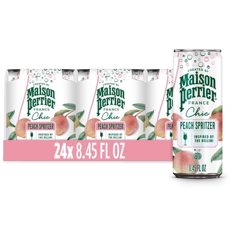 Maison Perrier Chic Peach Spritzer Flavored Sparkling Beverage, 24PK