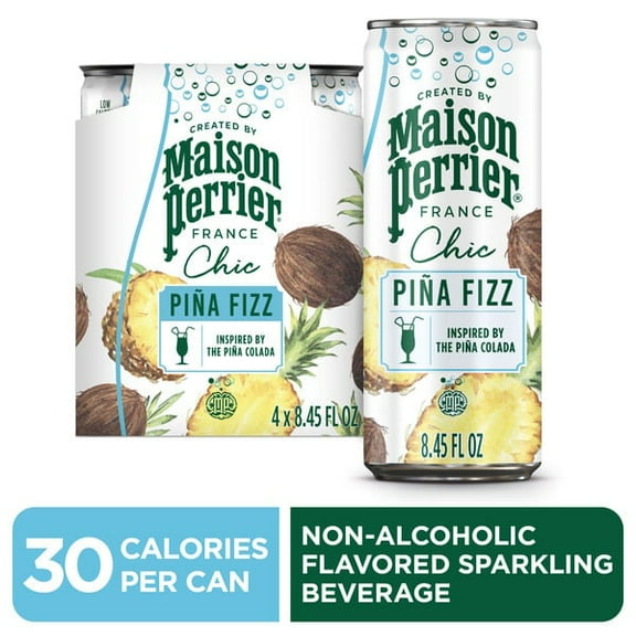 Maison Perrier Chic Pia Fizz Sparkling Beverage, 8.45 fl oz Cans (4 Pack)