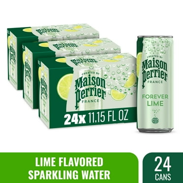 Maison Perrier Forever Lime Sparkling Water, Recyclable, 11.15 fl oz, 24 Pack Cans