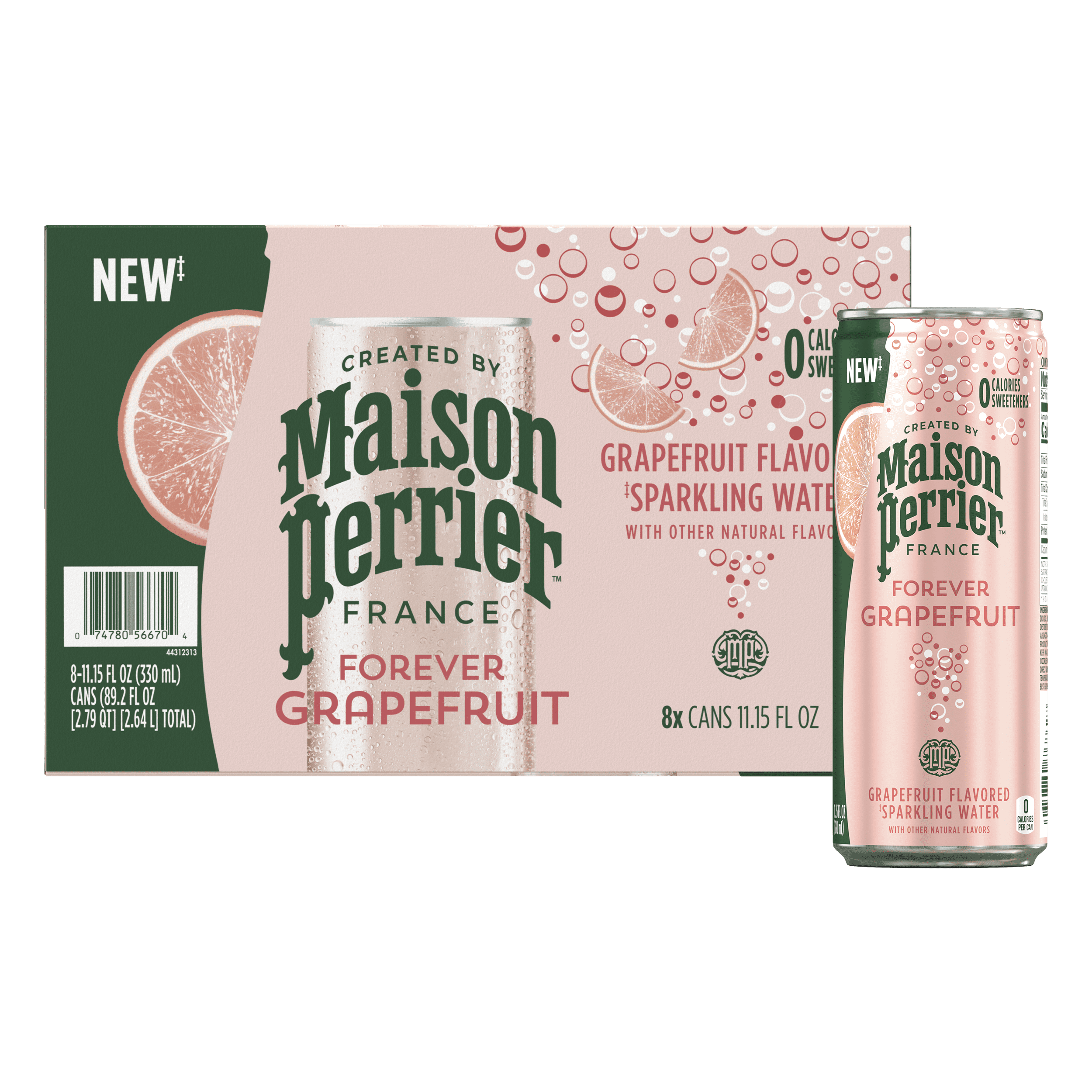 Maison Perrier Sparkling Water, Grapefruit Flavor, 3 x 8/11.15 oz main image 0