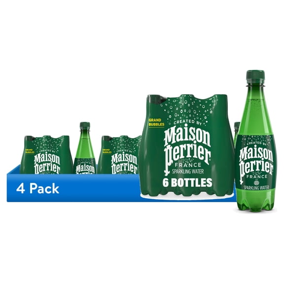 (4 pack) Maison Perrier Ultimate Sparkling Water, 16.9 fl oz, 6 Pack Bottles