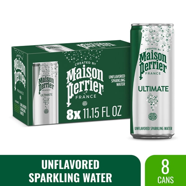 Maison Perrier Ultimate Sparkling Water – 8 Pack, 11.15 fl oz Cans – Premium Carbonated Mineral Water, Zero Calories