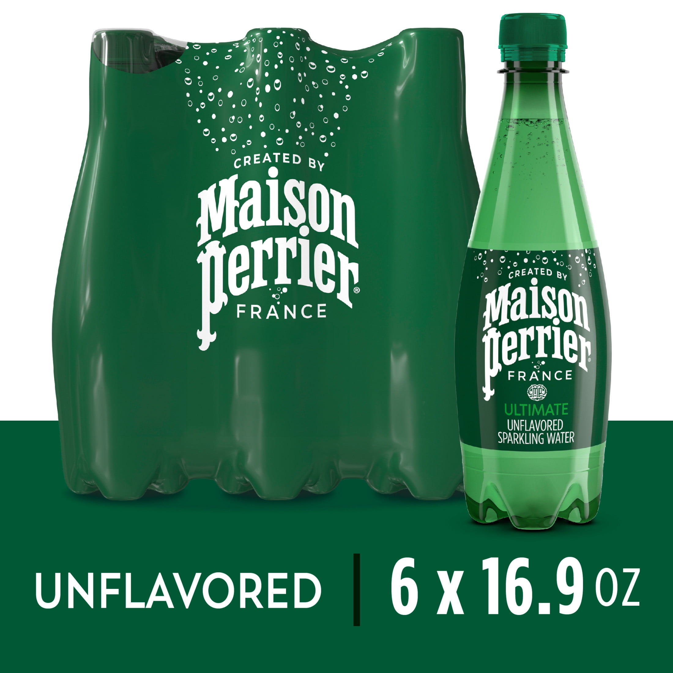Maison Perrier Ultimate Sparkling Water, 16.9 fl oz, 6 Pack Bottles