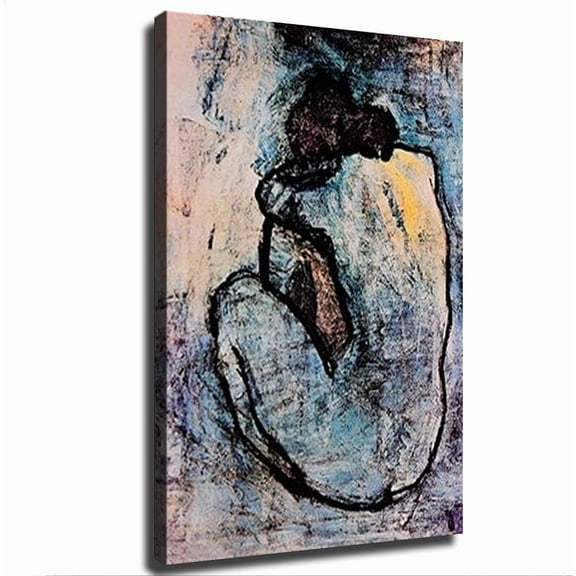 Maison Rouge Blue Nude By Pablo Picasso Poster Wall Art Painting Canvas Wall Decor Modern Family Home Aesthetic Decor Bedroom Living Room Background Wall Decor