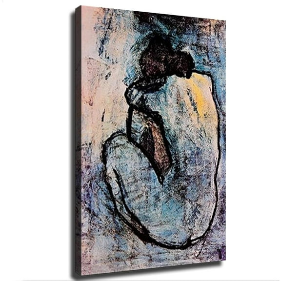 Maison Rouge Blue Nude By Pablo Picasso Poster Wall Art Painting Canvas Wall Decor Modern Family Home Aesthetic Decor Bedroom Living Room Background Wall Decor