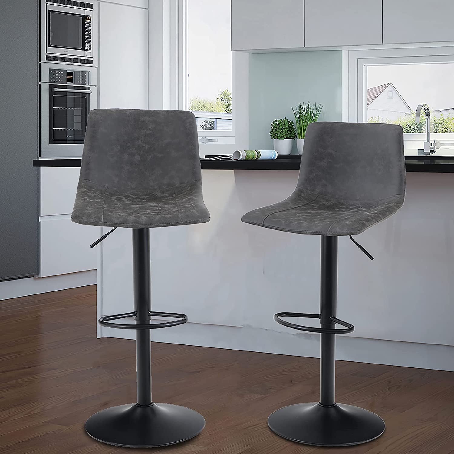 Maison Swivel Stools Set of 2 for Kitchen Counter Adjustable Counter