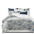 thumbnail image 1 of Maison Toile Blue Comforter Set Super King, 1 of 5