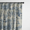 thumbnail image 1 of Maison Toile Blue Pinch Pleat Drapery Panel - Pair 20"x132", 1 of 5