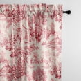 thumbnail image 1 of Maison Toile Red Pole Top Drapery Panel - Pair 50"x132", 1 of 5