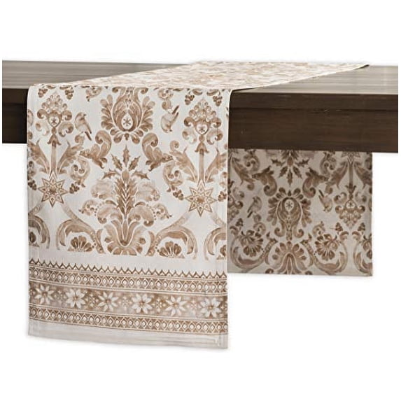 Maison d' Hermine 100% Cotton Table Runner 14.5 Inch by 108 Inch for Party Events Dinner Holidays Kitchen Home Dining Table Decor Outdoor Parties Collection - Allure